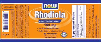 NOW Rhodiola 500 mg - supplement