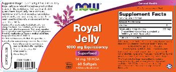 NOW Royal Jelly - supplement