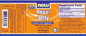 NOW Royal Jelly - supplement