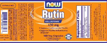 NOW Rutin 450 mg - supplement