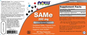 NOW SAMe 200 mg - supplement