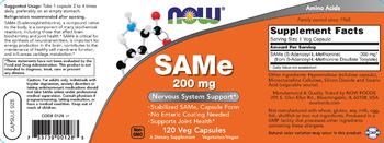 NOW SAMe 200 mg - supplement