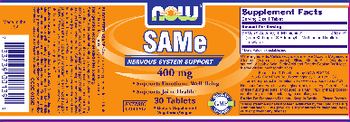 NOW SAMe 400 mg - supplement