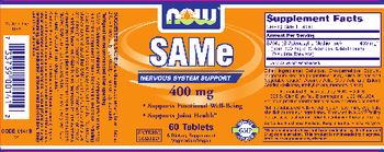 NOW SAMe 400 mg - supplement