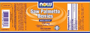 NOW Saw Palmetto Berries 550 mg - supplement