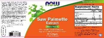 NOW Saw Palmetto Extract - supplement