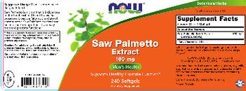 NOW Saw Palmetto Extract 160 mg - supplement