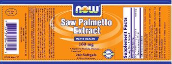 NOW Saw Palmetto Extract 160 mg - supplement