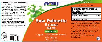 NOW Saw Palmetto Extract 160 mg - supplement