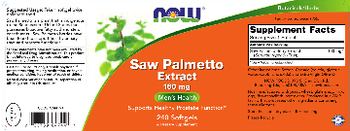 NOW Saw Palmetto Extract 160 mg - supplement