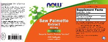 NOW Saw Palmetto Extract 160 mg - supplement