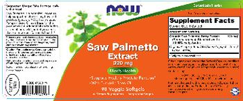 NOW Saw Palmetto Extract 320 mg - supplement