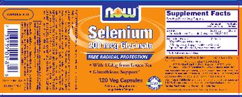 NOW Selenium 200 mcg Glycinate - supplement