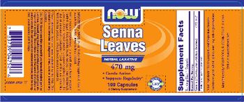 NOW Senna Leaves 470 mg - supplement