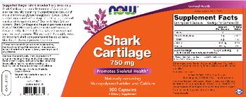 NOW Shark Cartilage 750 mg - supplement