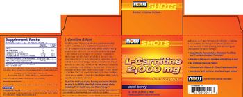 NOW Shots L-Carnitine 2,000 mg Acai Berry - supplement vegetarian formula