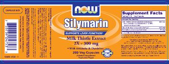 NOW Silymarin Milk Thistle Extract  2X - 300 mg - supplement