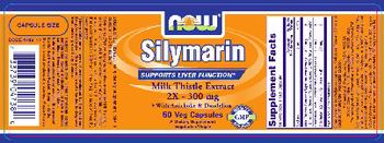 NOW Silymarin Milk Thistle Extract  2X - 300 mg With Artichoke & Dandelion - supplement