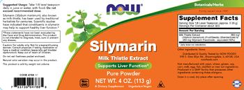 NOW Silymarin - supplement