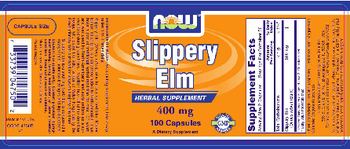 NOW Slippery Elm 400 mg - supplement