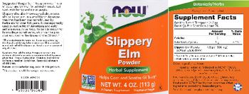 NOW Slippery Elm Powder - herbal supplement