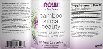 NOW Solutions Bamboo Silica Beauty - supplement