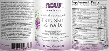 NOW Solutions Clincally Advanced Hair, Skin & Nails - supplement