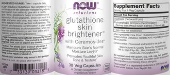 NOW Solutions Glutathione Skin Brightener - supplement