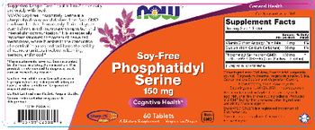 NOW Soy Free Phosphatidyl Serine 150 mg - supplement