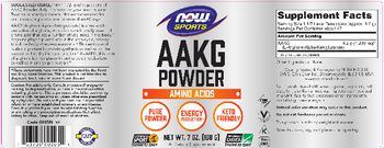 NOW Sports AAKG Powder - supplement