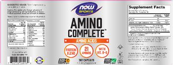 NOW Sports Amino Complete - supplement