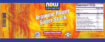 NOW Sports Arginine Power Super Stack Tropical Punch Flavor - supplement
