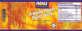 NOW Sports Arginine Power Super Stack - supplement