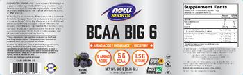 NOW Sports BCAA Big 6 Natural Grape - supplement