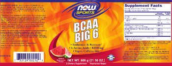 NOW Sports BCAA Big 6 Natural Watermelon Flavor - supplement