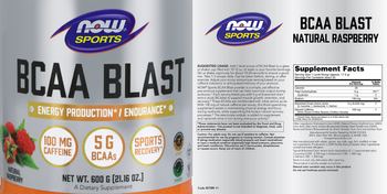 NOW Sports BCAA Blast Natural Raspberry - supplement