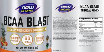 NOW Sports BCAA Blast Tropical Punch - supplement