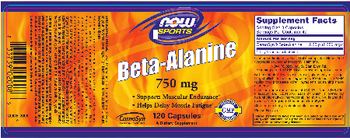 NOW Sports Beta-Alanine 750 mg - supplement