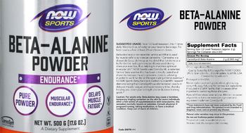 NOW Sports Beta-Alanine Powder - supplement
