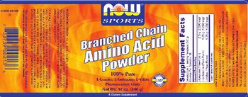 NOW Sports Branched Chain Amino Acid Powder - supplement