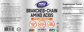 NOW Sports Branched-Chain Amino Acids - supplement