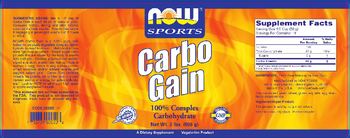 NOW Sports Carbo Gain 100% Complex Carbohydrate - supplement