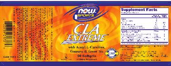 NOW Sports CLA Extreme With Acetyl-L-Carnitine, Guarana & Green Tea - supplement