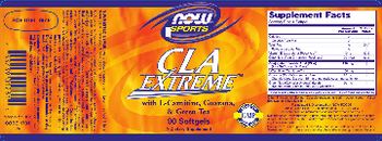 NOW Sports CLA Extreme with L-Carnitine, Guarana, & Green Tea - supplement