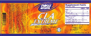 NOW Sports CLA Extreme With L-Carnitine, Guarana & Green Tea - supplement