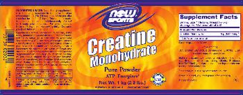 NOW Sports Creatine Monohydrate - supplement