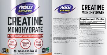 NOW Sports Creatine Monohydrate - supplement