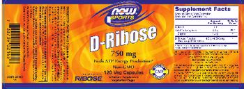 NOW Sports D-Ribose 750 mg - supplement