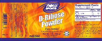 NOW Sports D-Ribose Powder - supplement