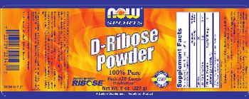 NOW Sports D-Ribose Powder - supplement